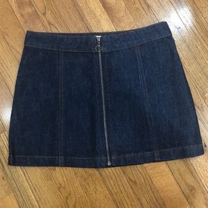 Dark Denim Skirt w/ Zipper Altar’d State NWT